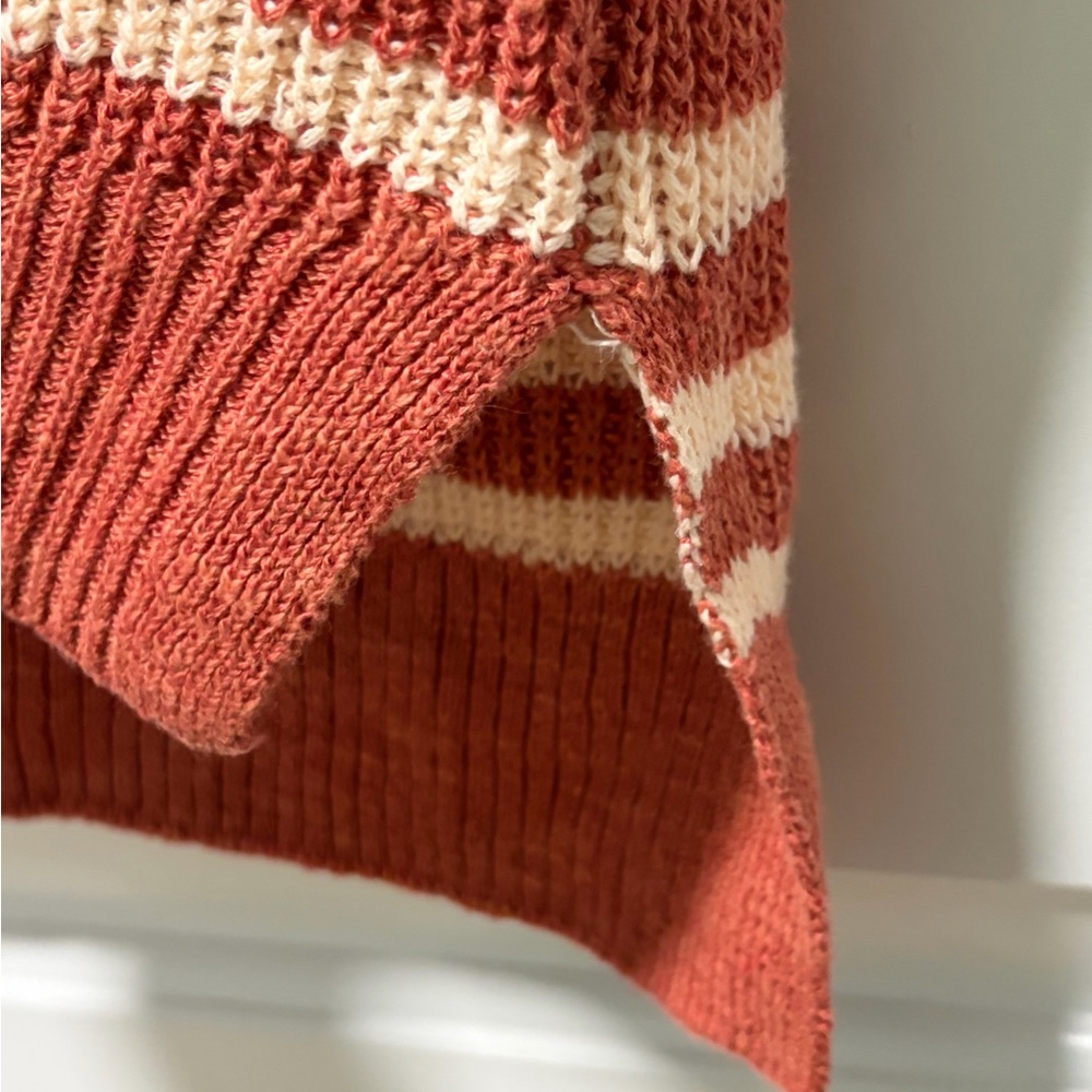 Faherty Miramar Linen Sweater Tank NWT size Small in Sandstone Stripe Sleeveless - Picture 7 of 13